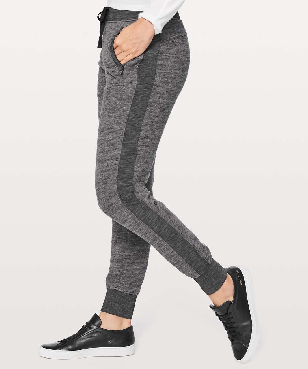 Lululemon Joggers Womens 4 Black Cotton Terry Jogging Pants Get