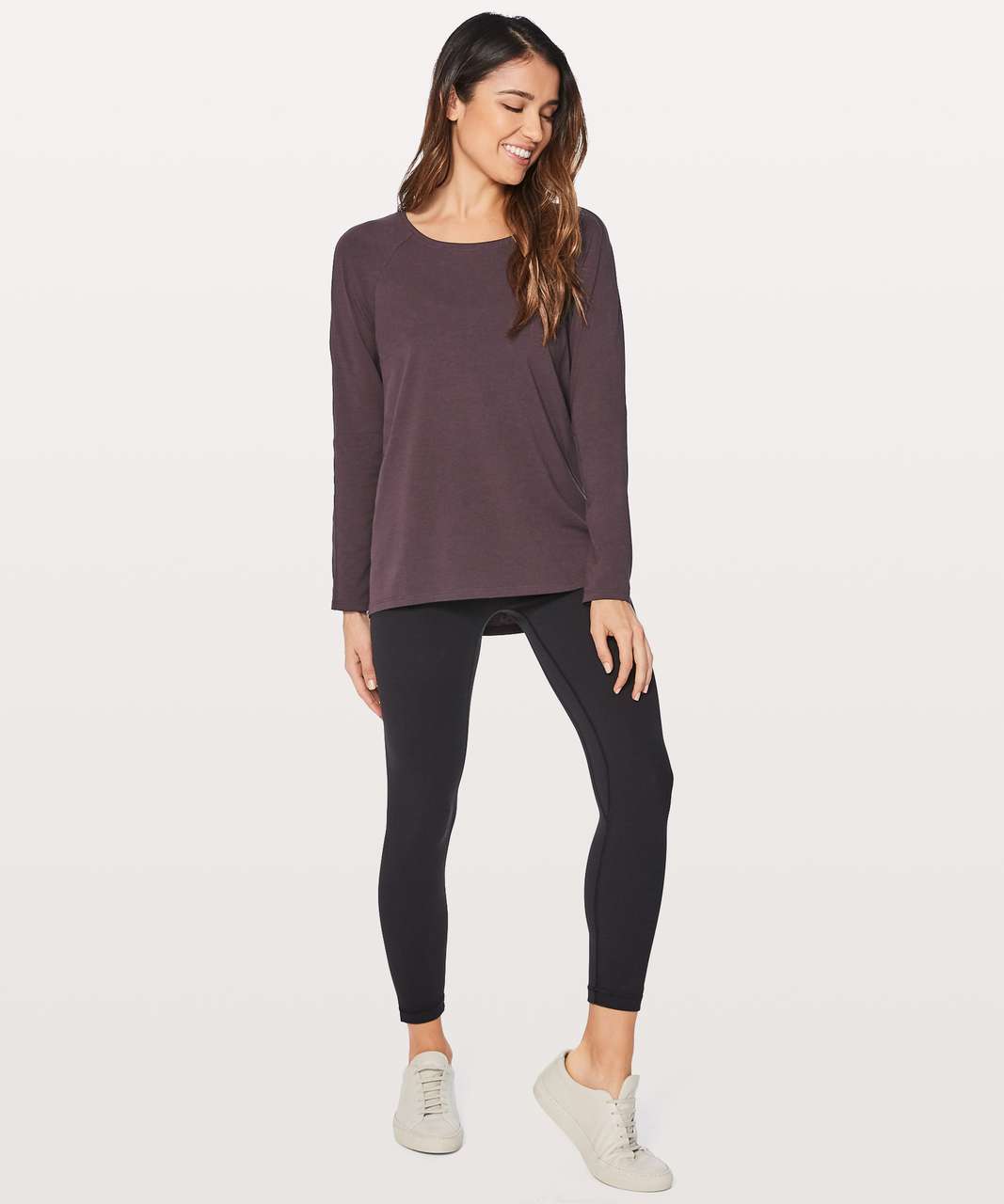 Lululemon Emerald Long Sleeve - Black Cherry