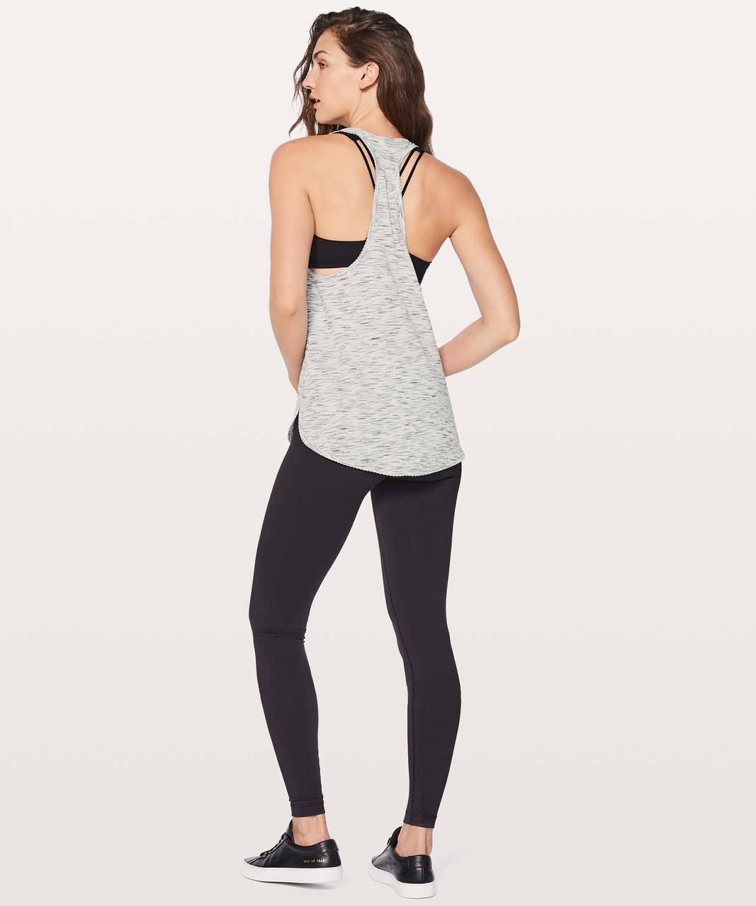 Lululemon 105 F Singlet - Tiger Space Dye Black White