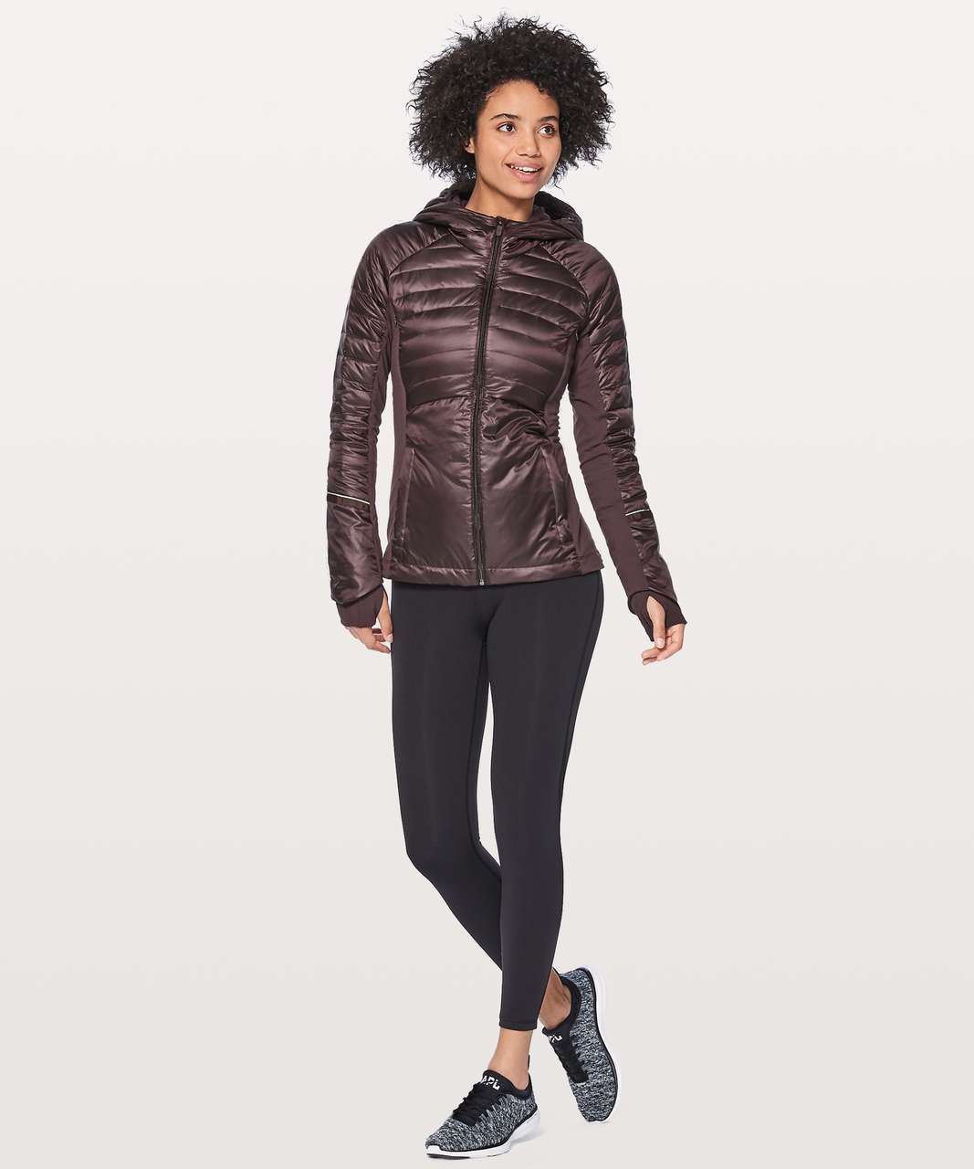 Lululemon Down For A Run Jacket II - Black Cherry