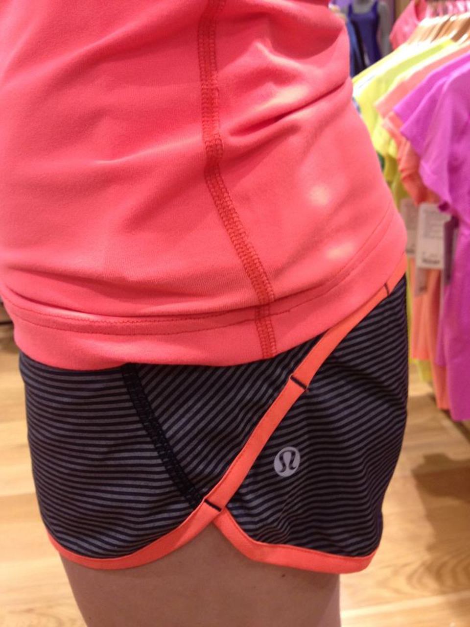 Lululemon Speed Short - Cashew Tonka Stripe Flare