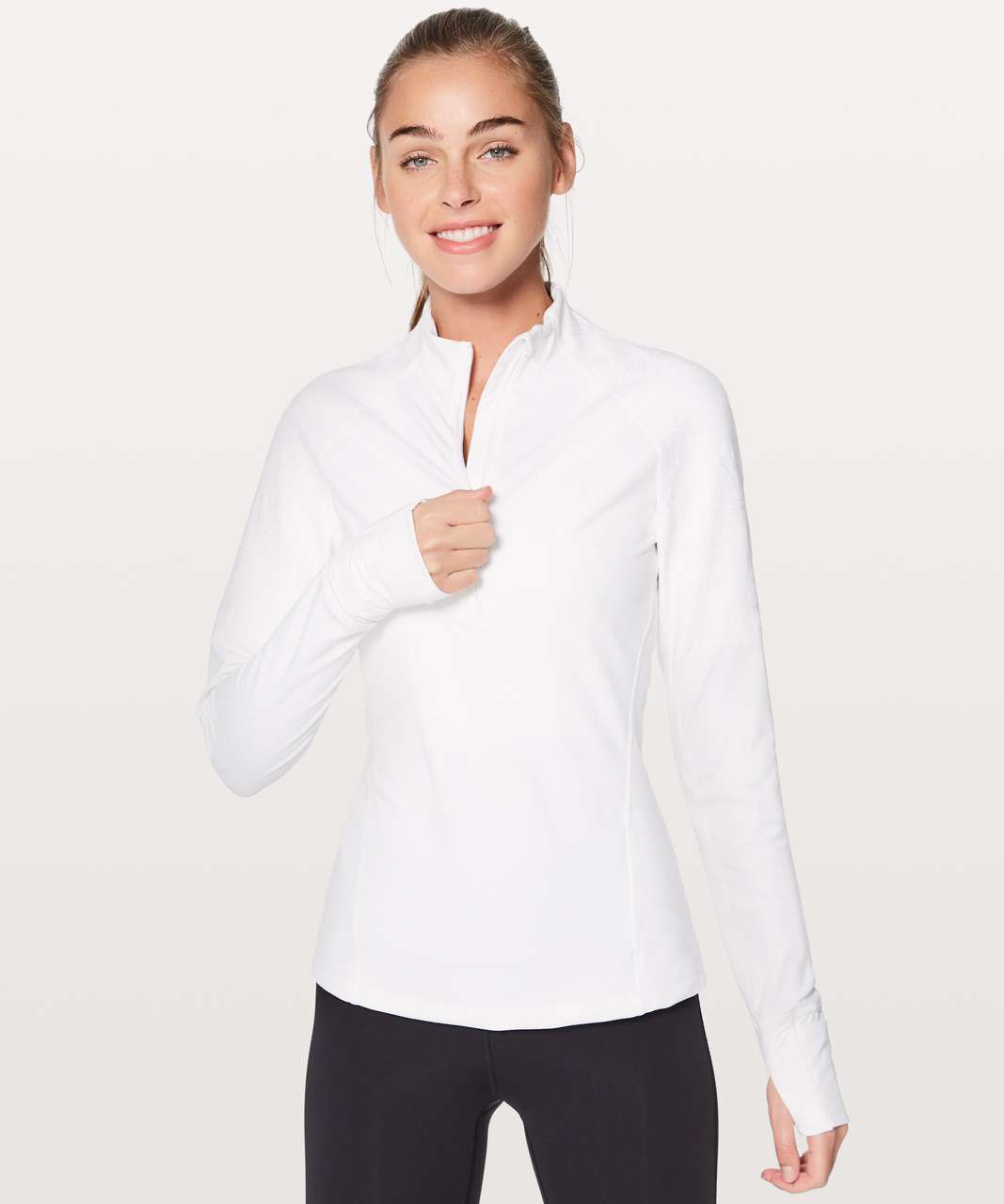 half zip white