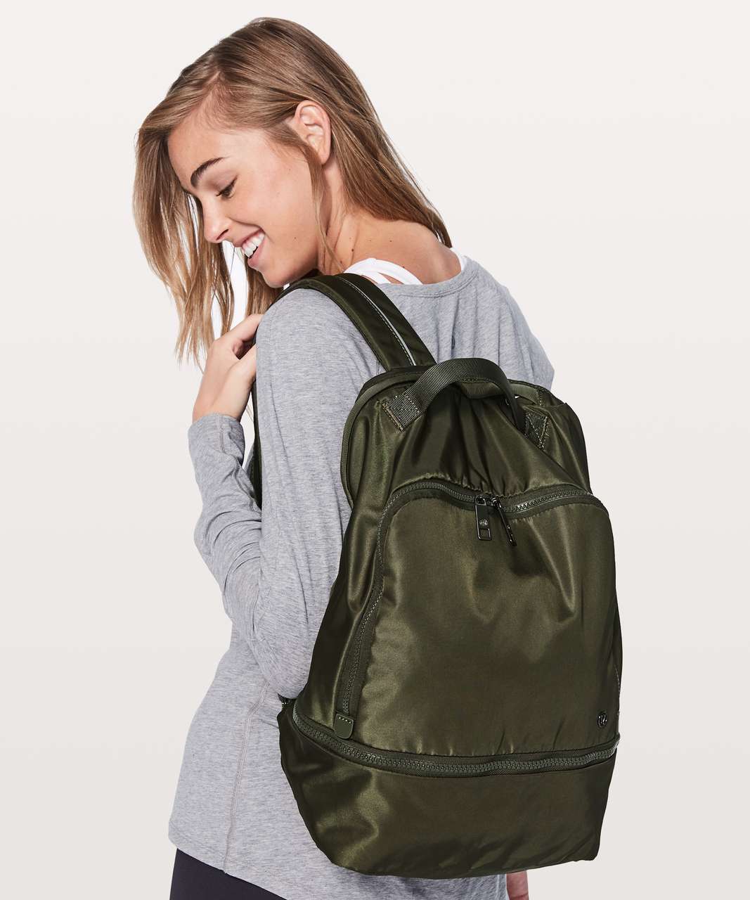 lululemon olive green backpack