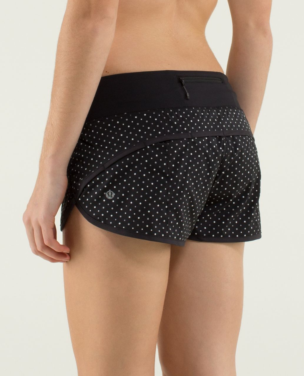 Lululemon Womens Shorts Black Lined Zip Pocket Short No Size Dot