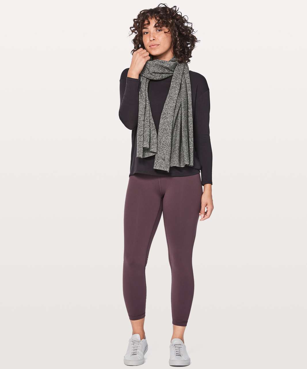 Lululemon My Dear Cashmere Scarf - Black / Angel Wing