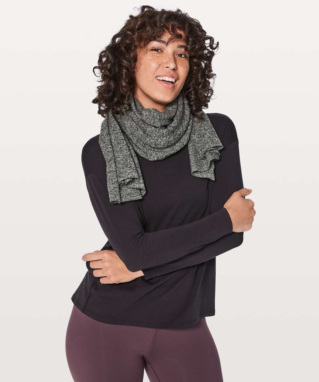 Lululemon My Dear Cashmere Scarf - Black / Angel Wing - lulu fanatics