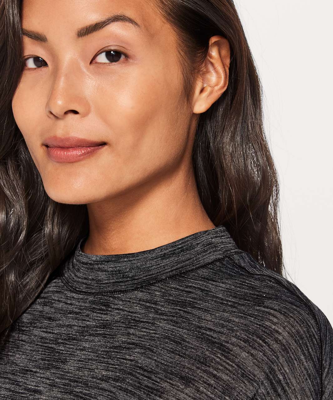 Lululemon Hold & Let Flow Tee - Heathered Black - lulu fanatics