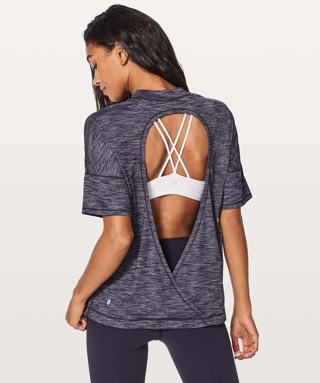 Lululemon Hold & Let Flow Tee - Heathered Midnight Navy