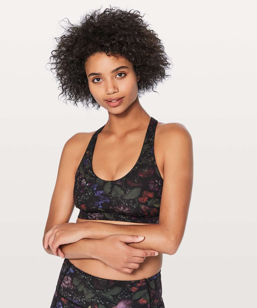 Lululemon Break Free Sports Bra Peony Multi Lightweight Running