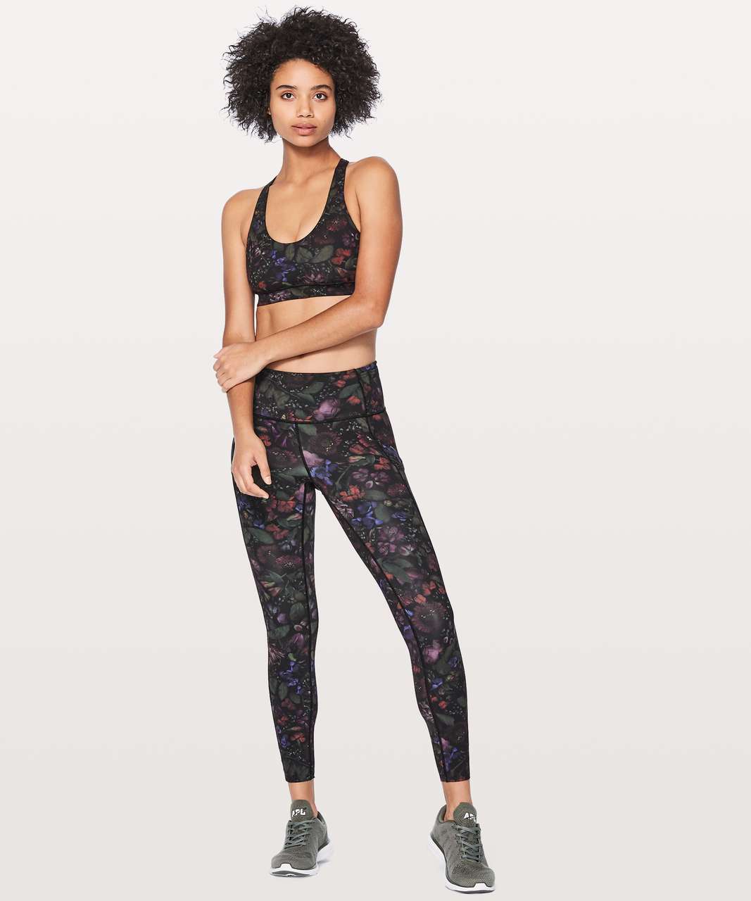 Lululemon Break Free Sports Bra Peony Multi Lightweight Running