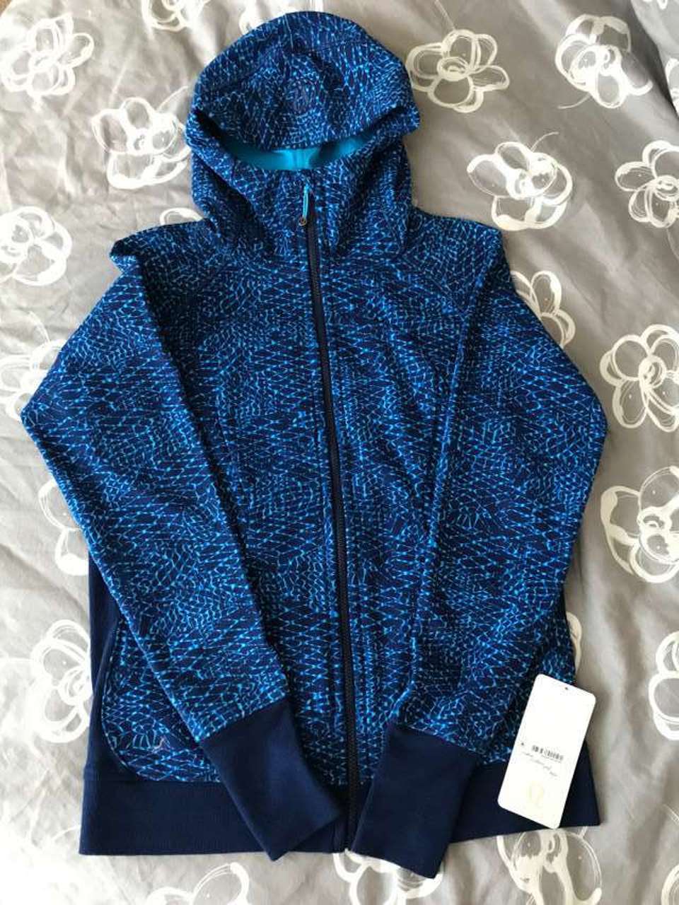 NWT Lululemon Scuba Hoodie III Heathered Marled Black Grape Blue Jacket -  Size 2