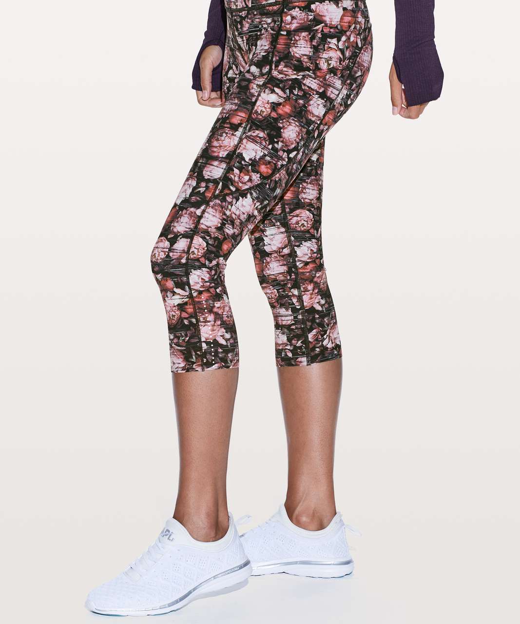 Lululemon Floral Fast Free II Crop Leggings Capri 19… - Gem