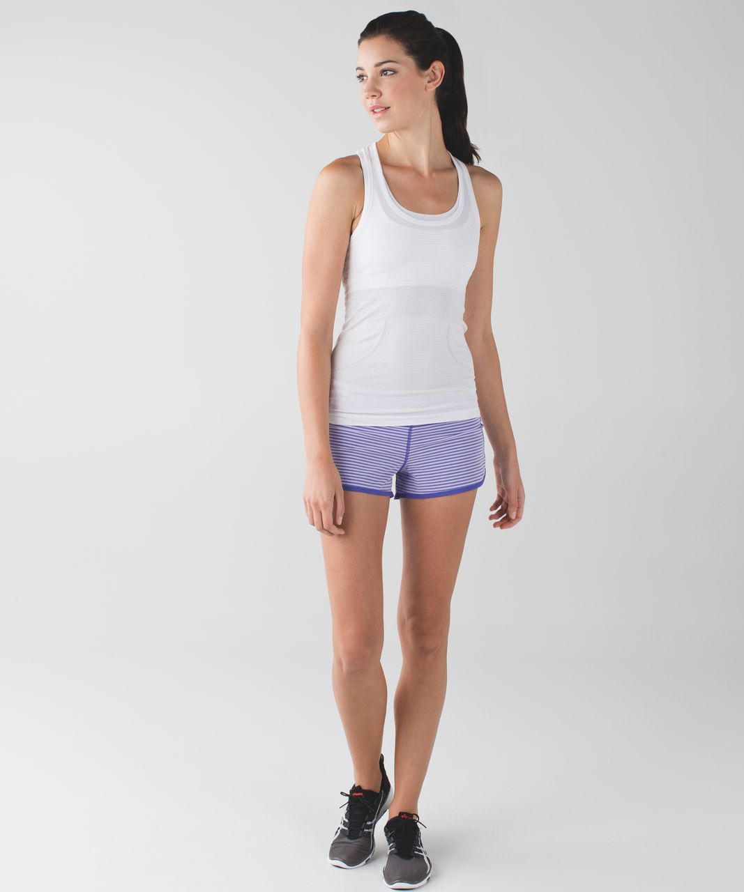 Women's Plant-stretch Compressive Cycle Short Shorts - Iris Purple