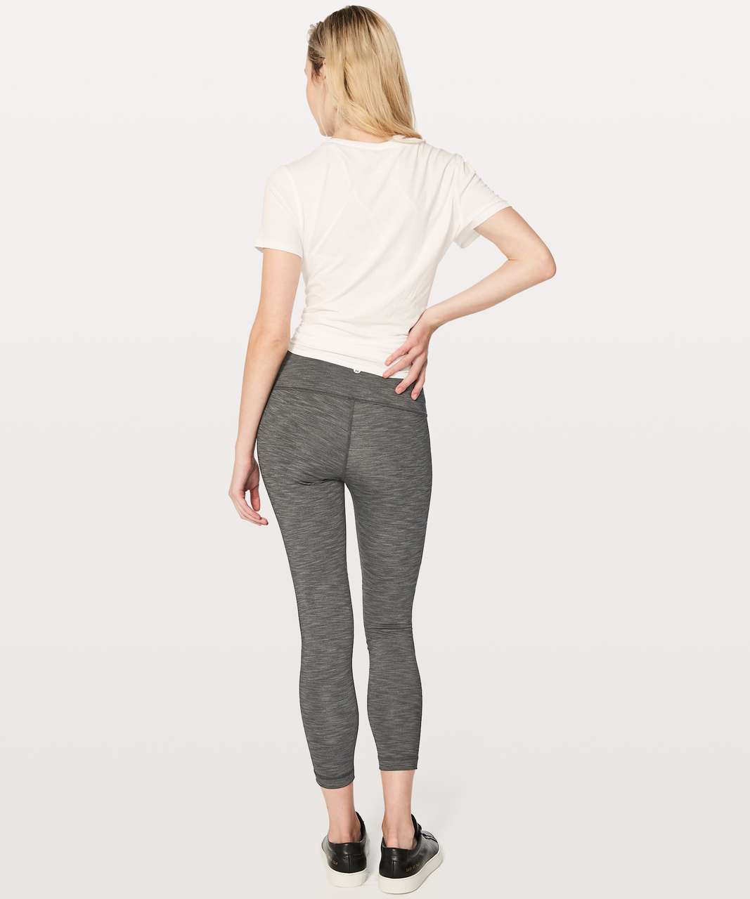 Lululemon Wunder Under High-Rise Tight *28 - Luon Variegated Knit Black  Heathered Black - lulu fanatics