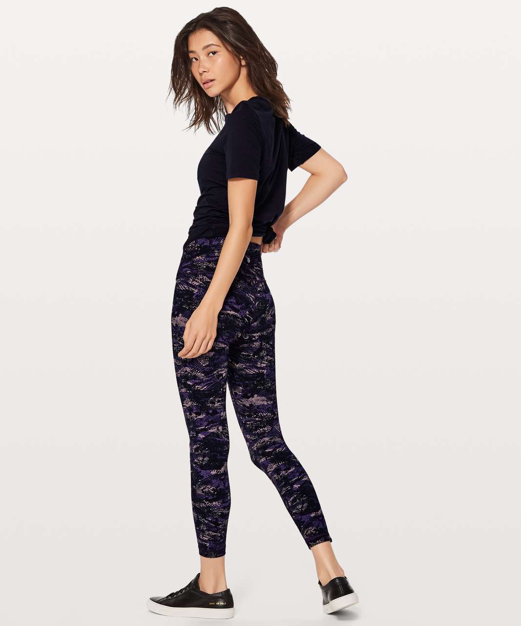 Lululemon Wunder Under Hi-Rise 7/8 Tight Full-On Luxtreme 25" - Rip Wave Purple Thunder Black