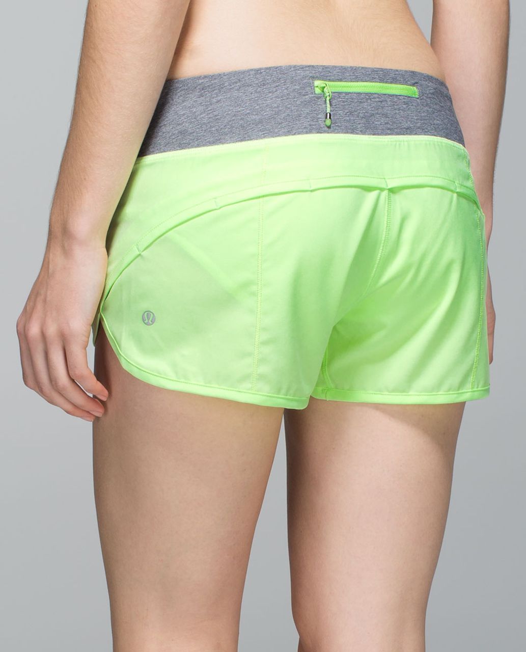 Lululemon Run:  Speed Short *4-way Stretch - Clear Mint / Heathered Slate