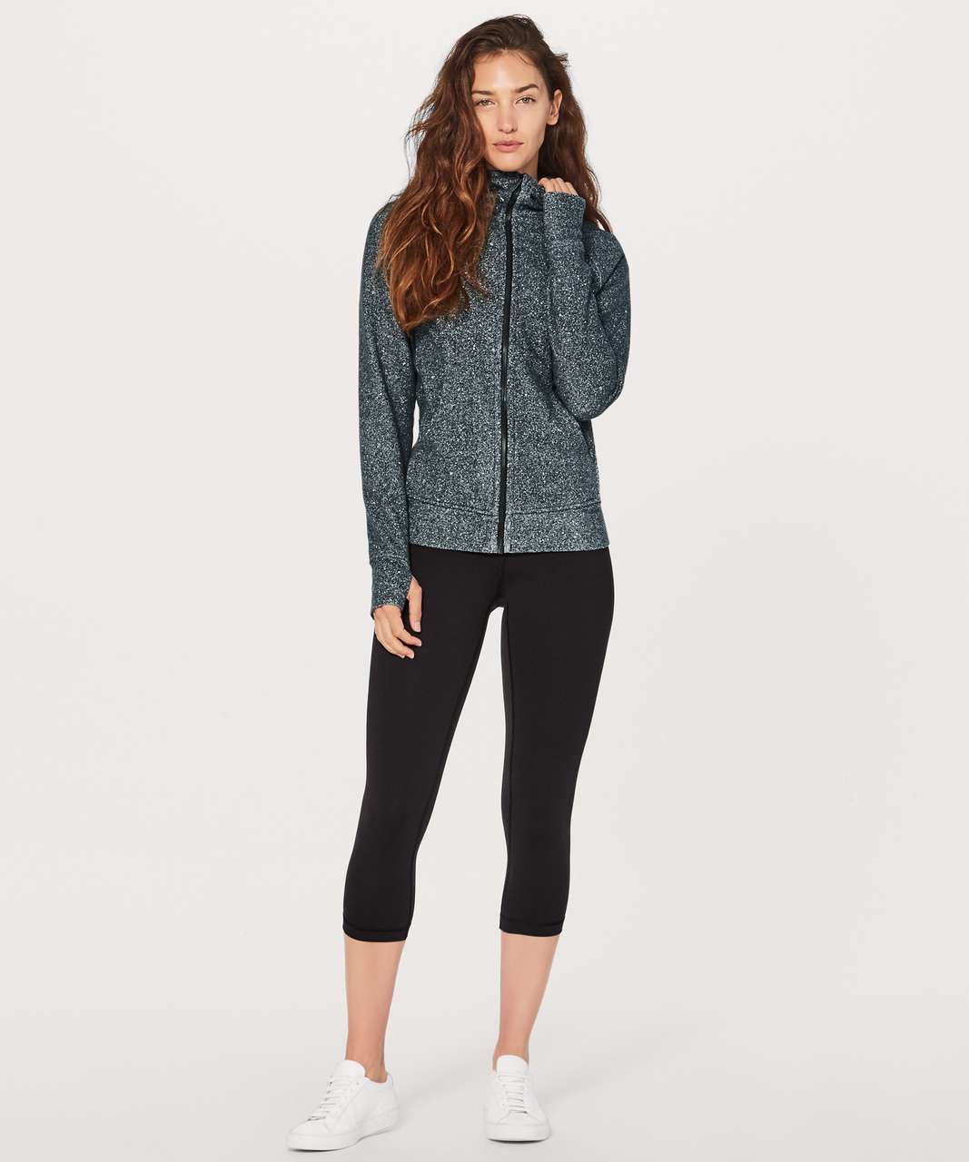 Lululemon Scuba Hoodie *Light Cotton Fleece - Luminesce Splatter White  Black - lulu fanatics