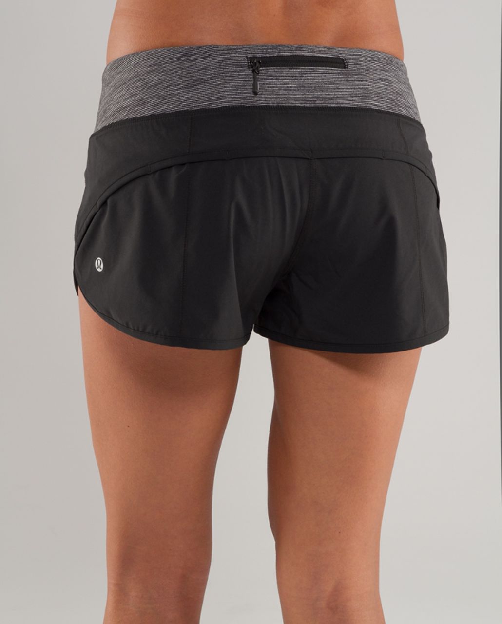 Lululemon Run: Speed Short - Black / Black Wee Stripe - lulu fanatics