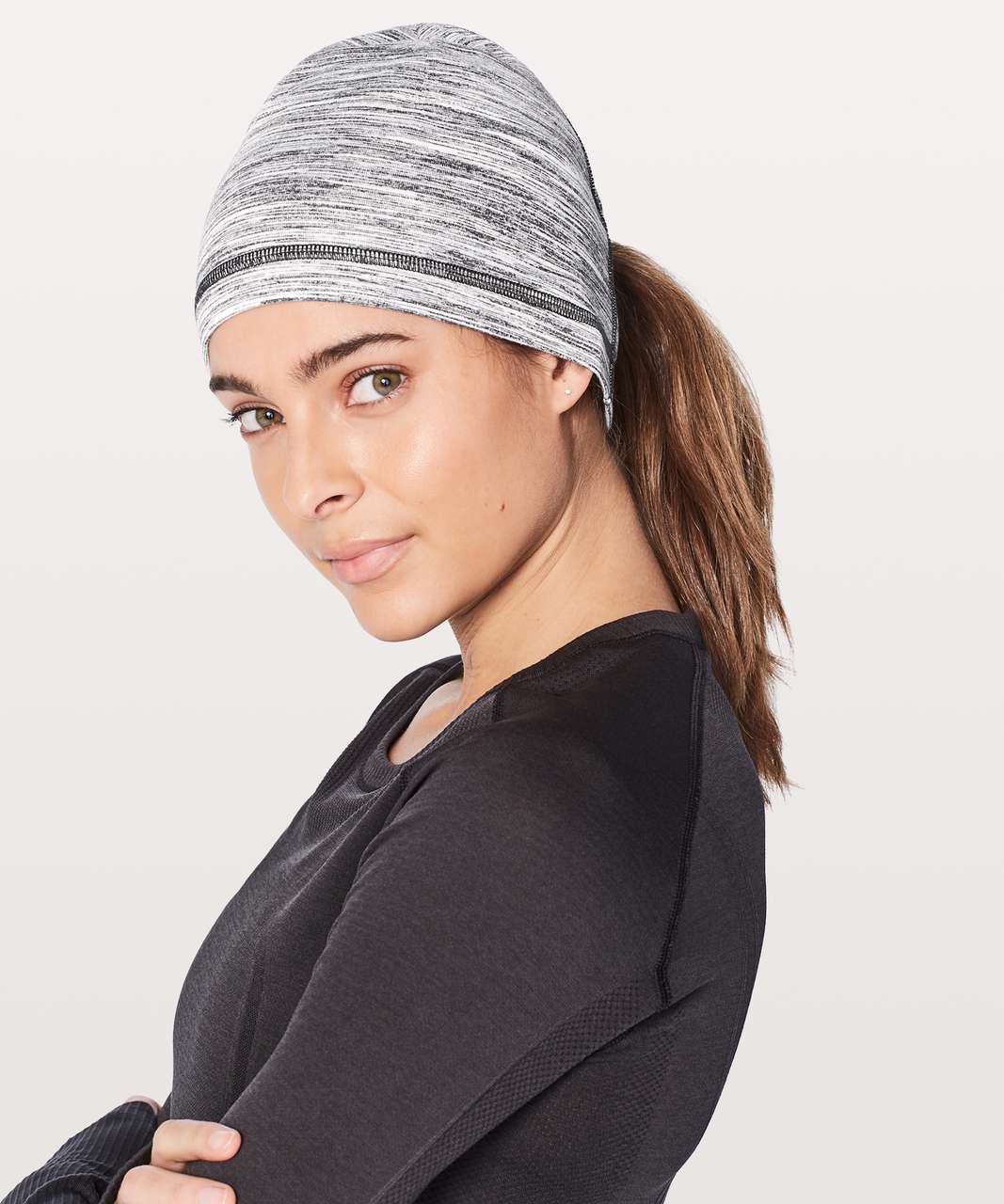 Lululemon Run It Out Toque - Space Dye Camo Black White