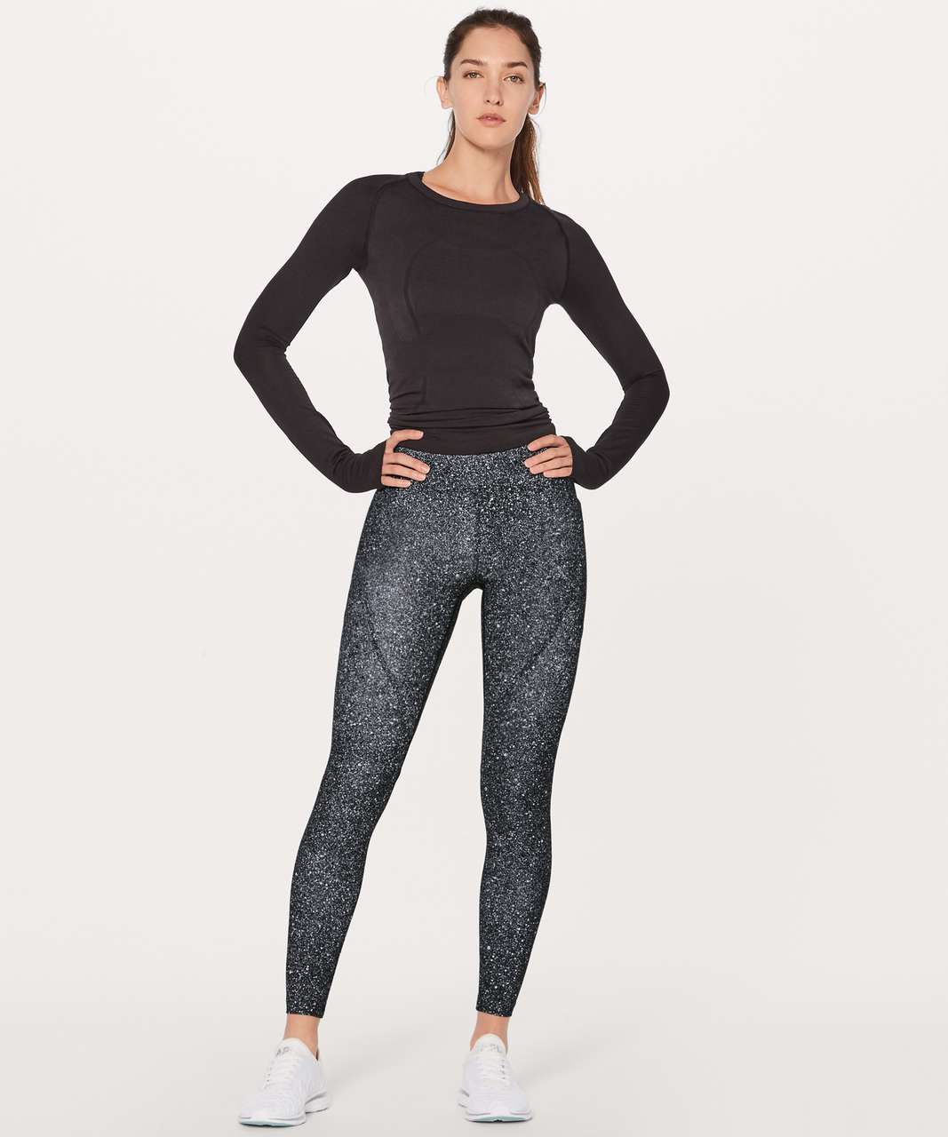 Lululemon Lead The Pack Tight 28" - Luminesce Splatter White Black