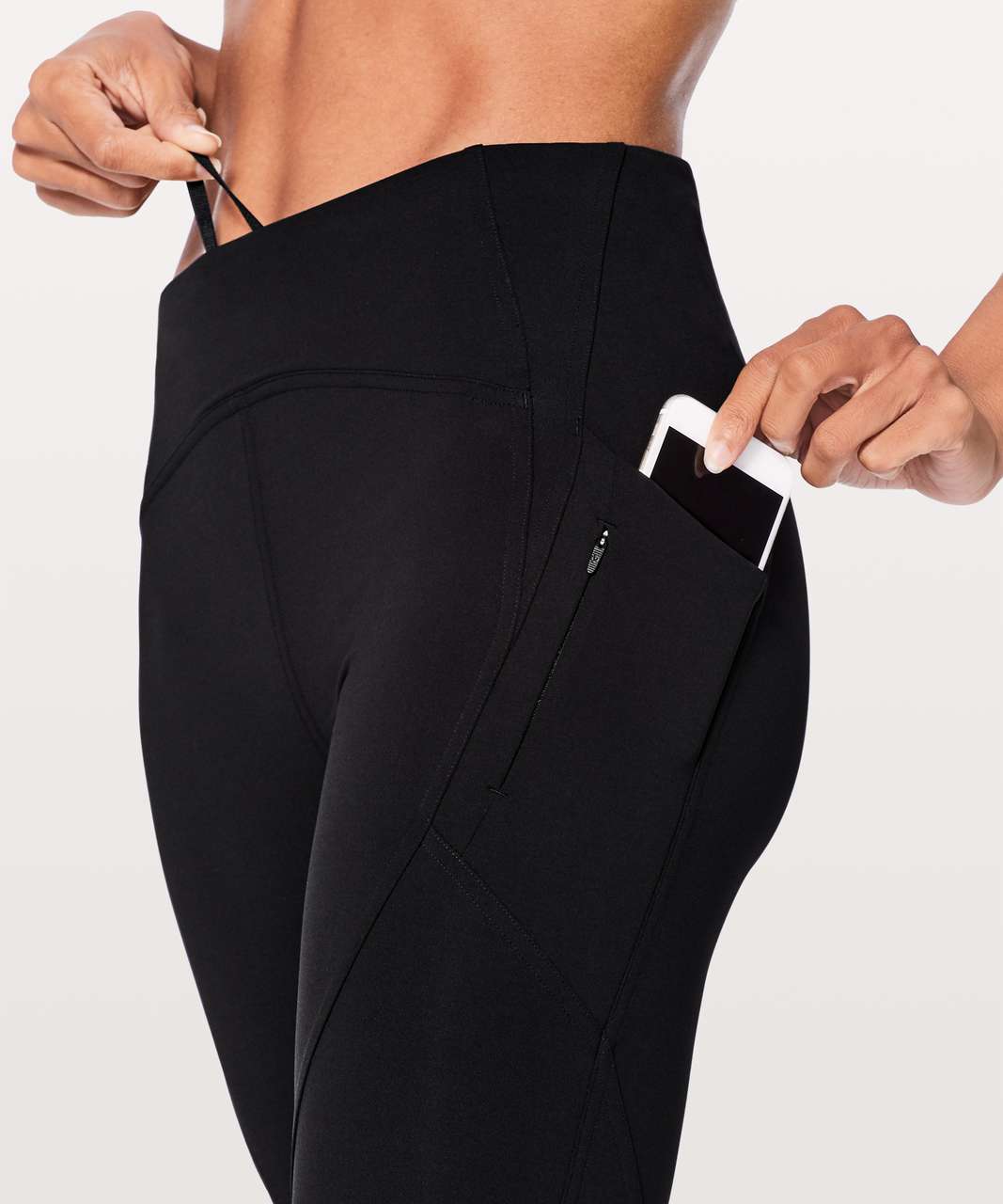 Lululemon Leggings Womens 6 Lead The Pack Black Gym Running Pockets