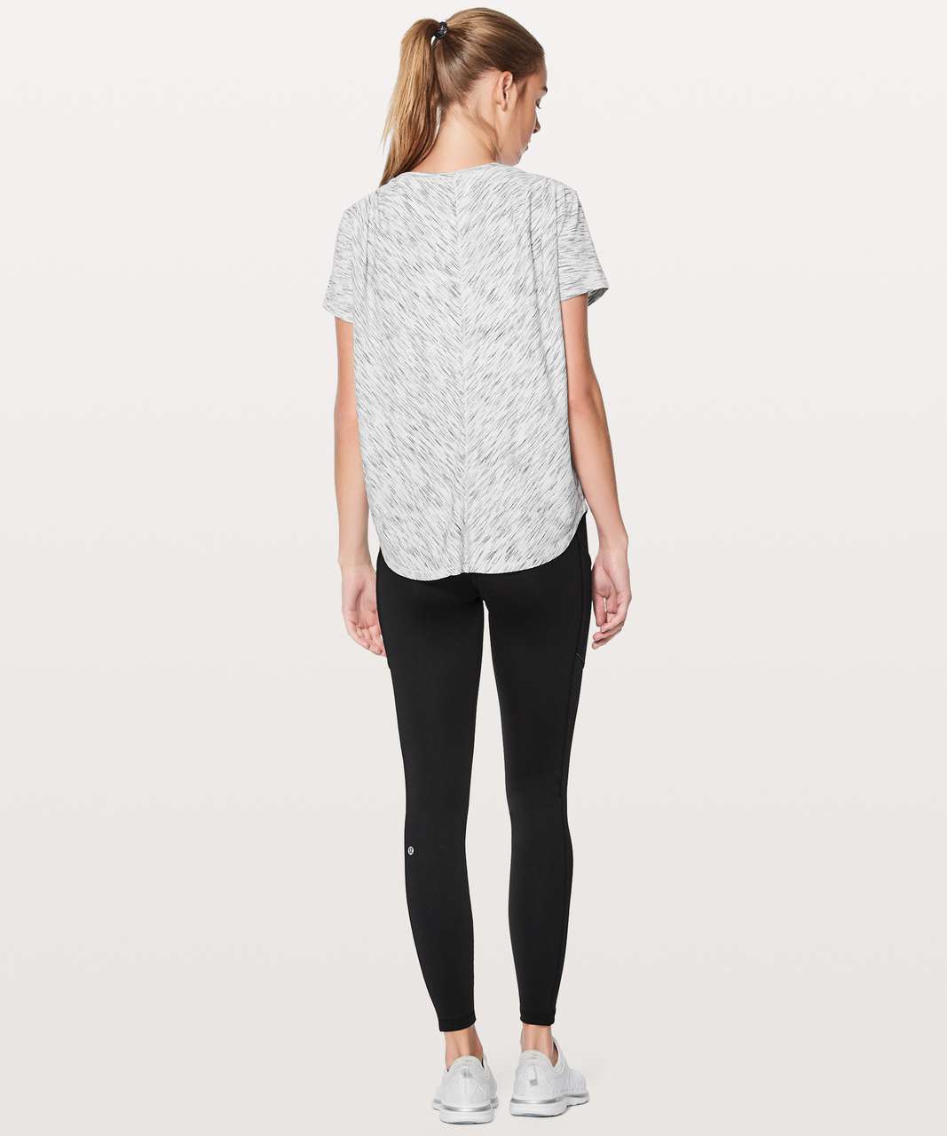 Lululemon Meant To Move Tee - Tiger Space Dye Black White