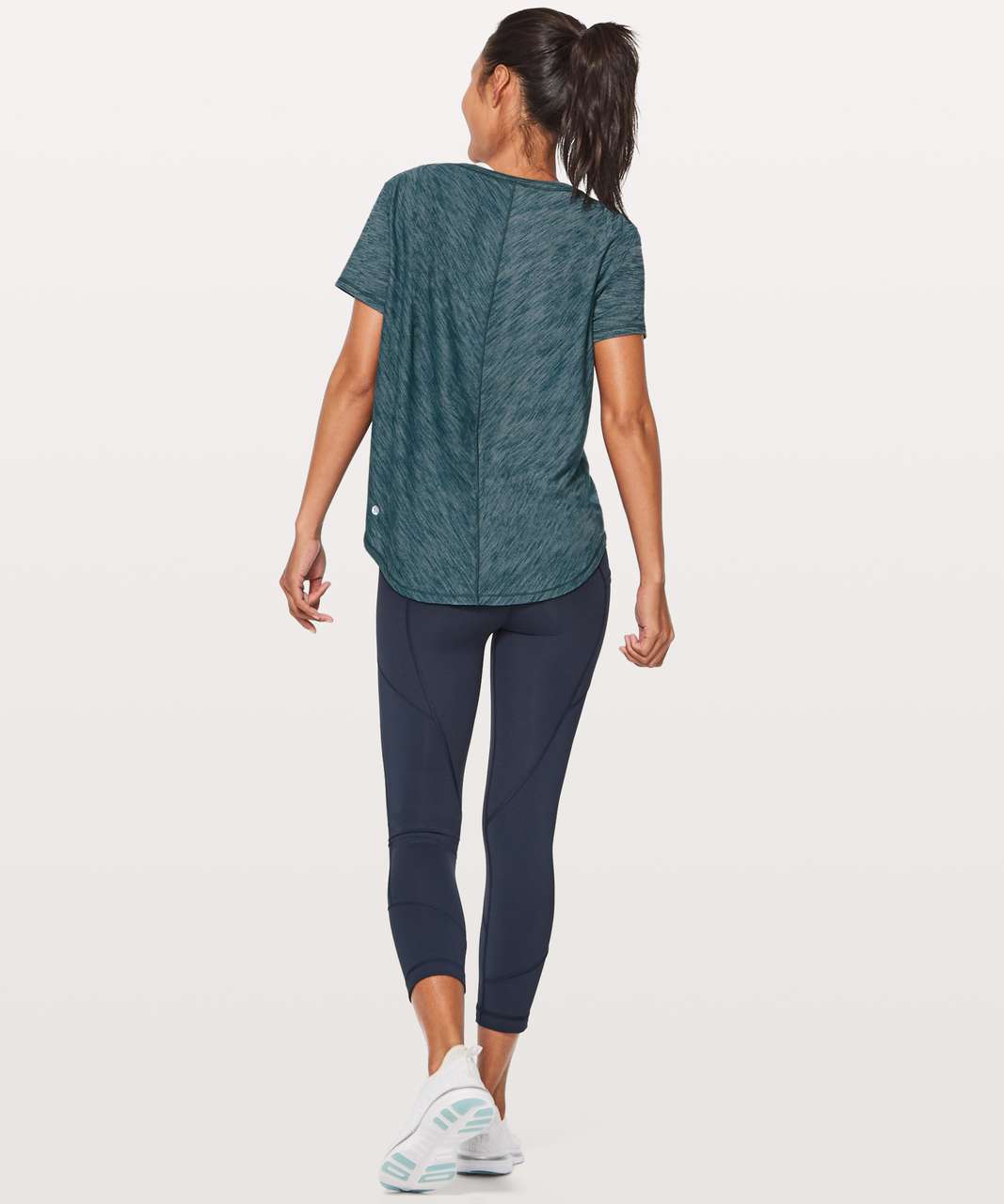 Lululemon Meant To Move Tee - Heathered Nile Blue