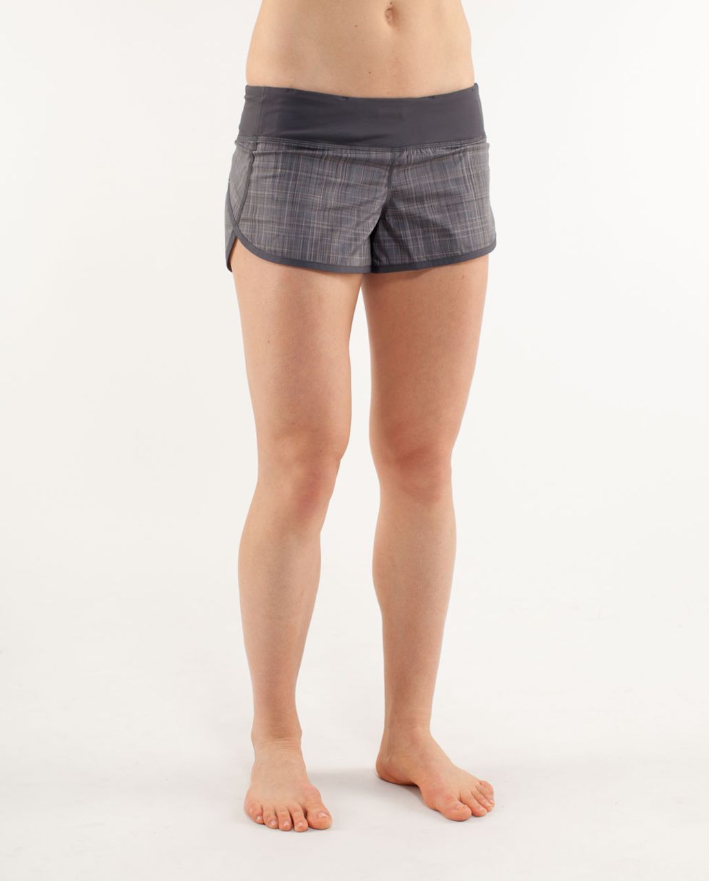 Lululemon Run:  Speed Short - Coal Pig Pink Shale Stripe / Coal / Pig Pink