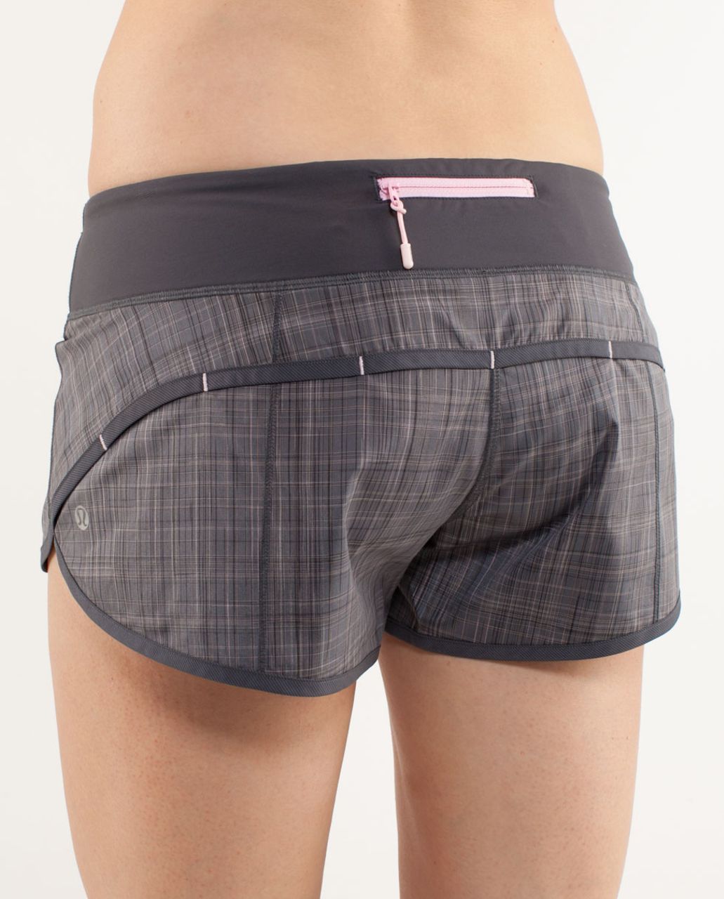 Lululemon Run:  Speed Short - Coal Pig Pink Shale Stripe / Coal / Pig Pink