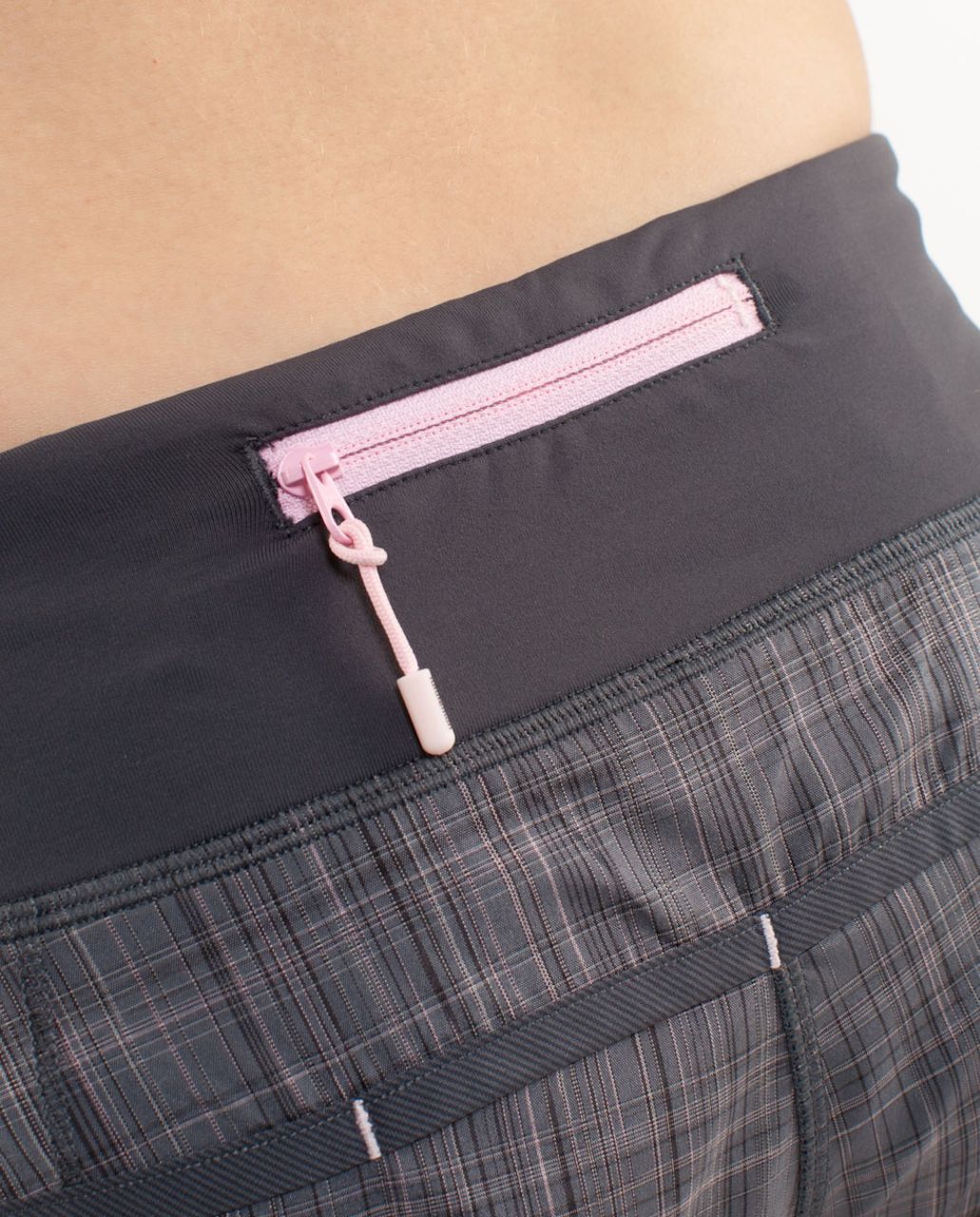 Lululemon Run:  Speed Short - Coal Pig Pink Shale Stripe / Coal / Pig Pink