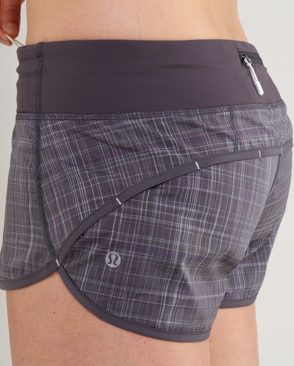 Lululemon Run:  Speed Short - Coal Pig Pink Shale Stripe / Coal / Pig Pink