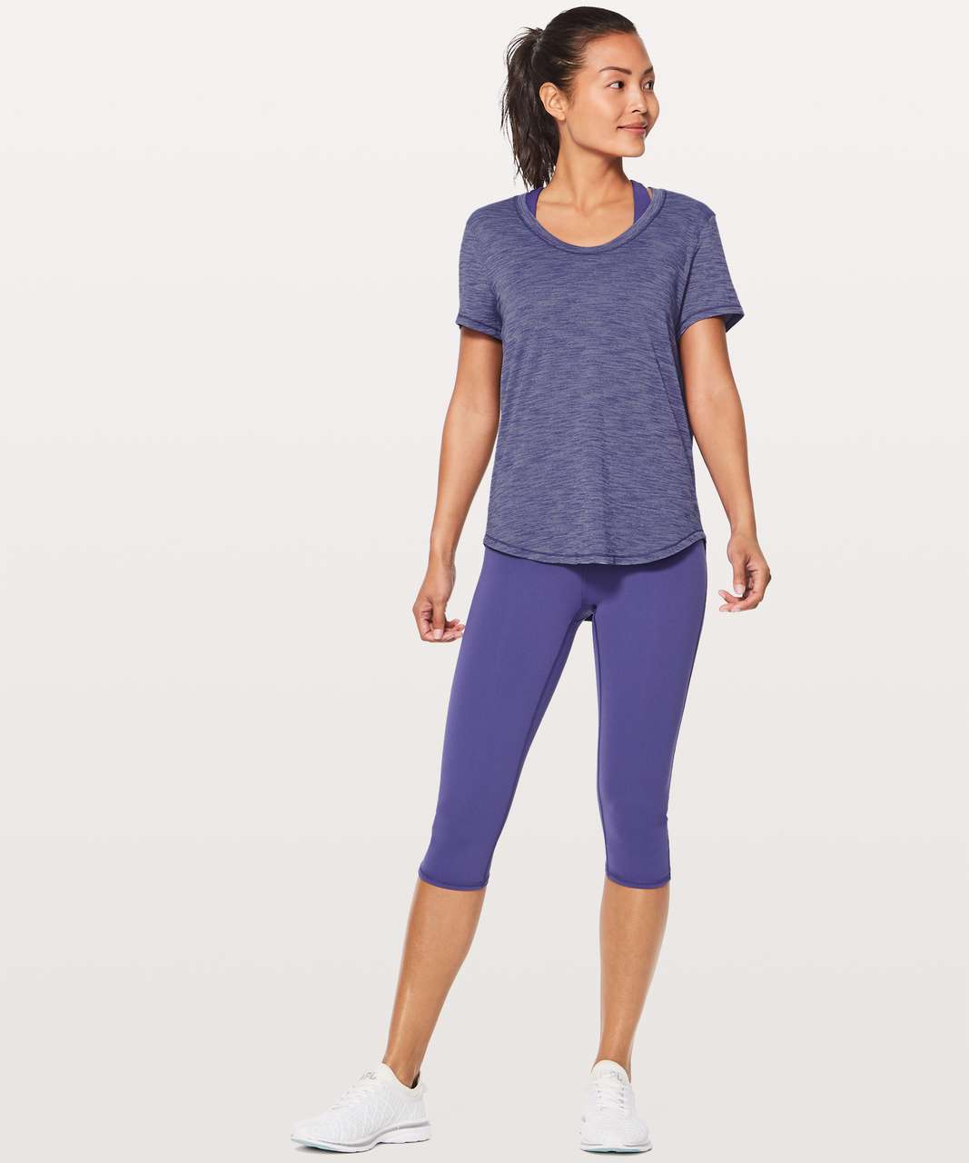 Lululemon Meant To Move Tee - Heathered Stony Grape