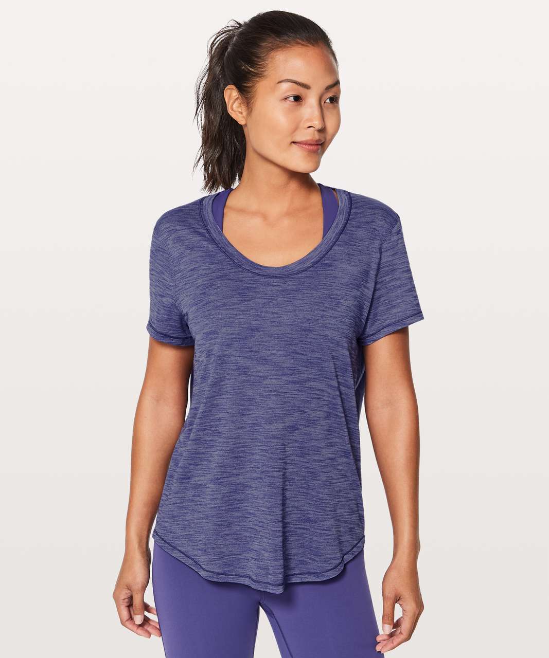 Lululemon Meant To Move Tee - Heathered Stony Grape