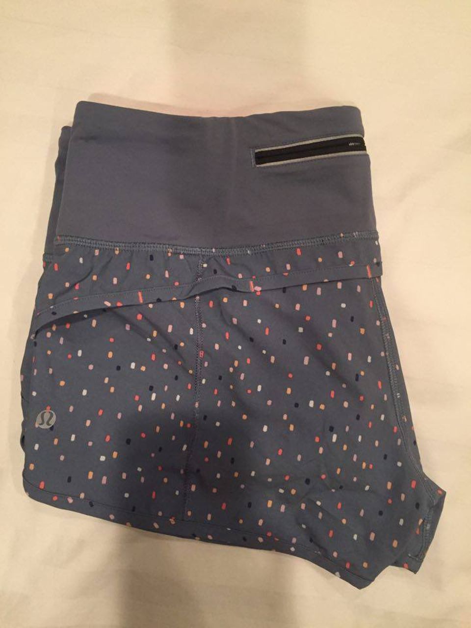 Lululemon Run: Speed Short *Block-It Pocket - Confetti Cake Multi / Blue  Denim - lulu fanatics