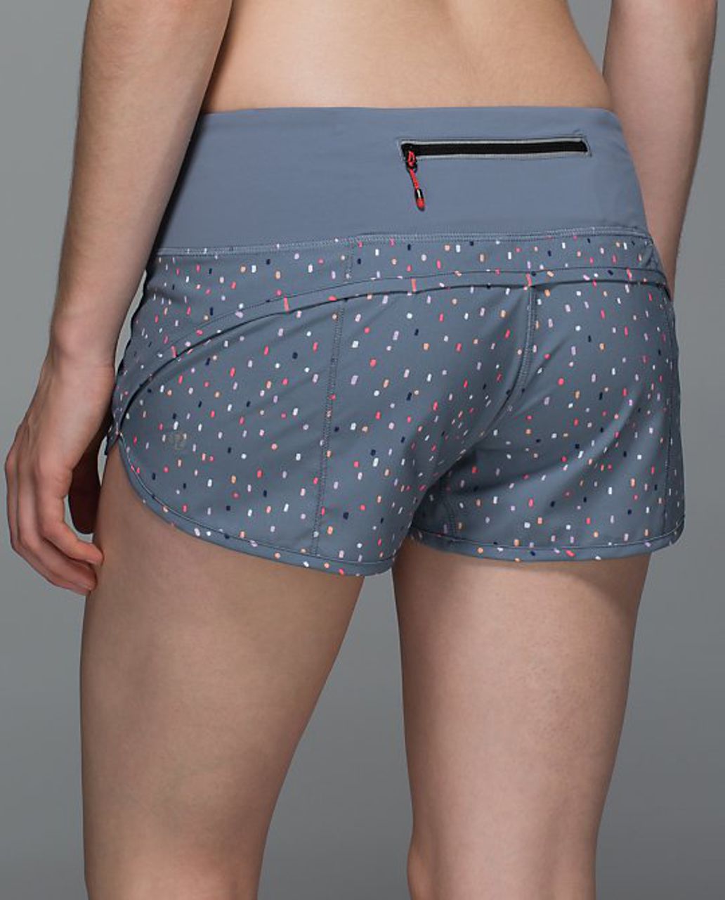 Lululemon Run:  Speed Short *Block-It Pocket - Confetti Cake Multi / Blue Denim