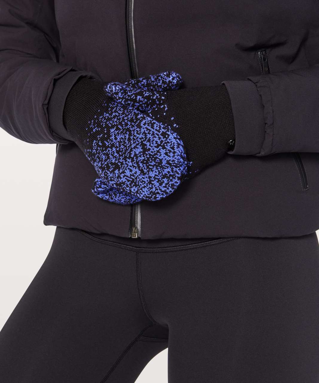 Lululemon Light & Bright Mittens - Black / Blazer Blue