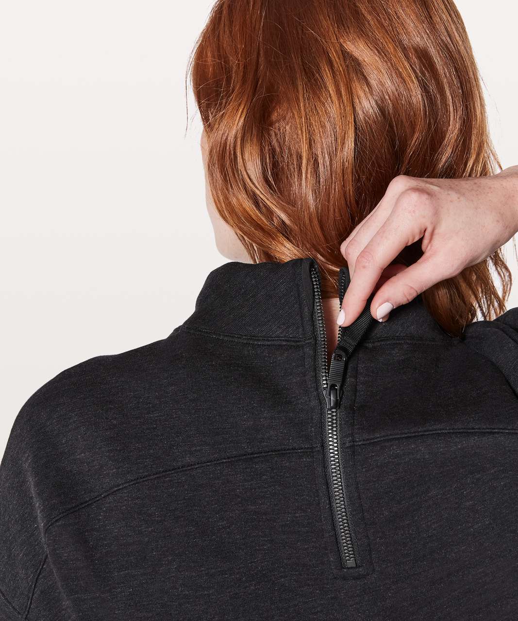 Lululemon Light As Warmth Crew - Heathered Core Black / Black