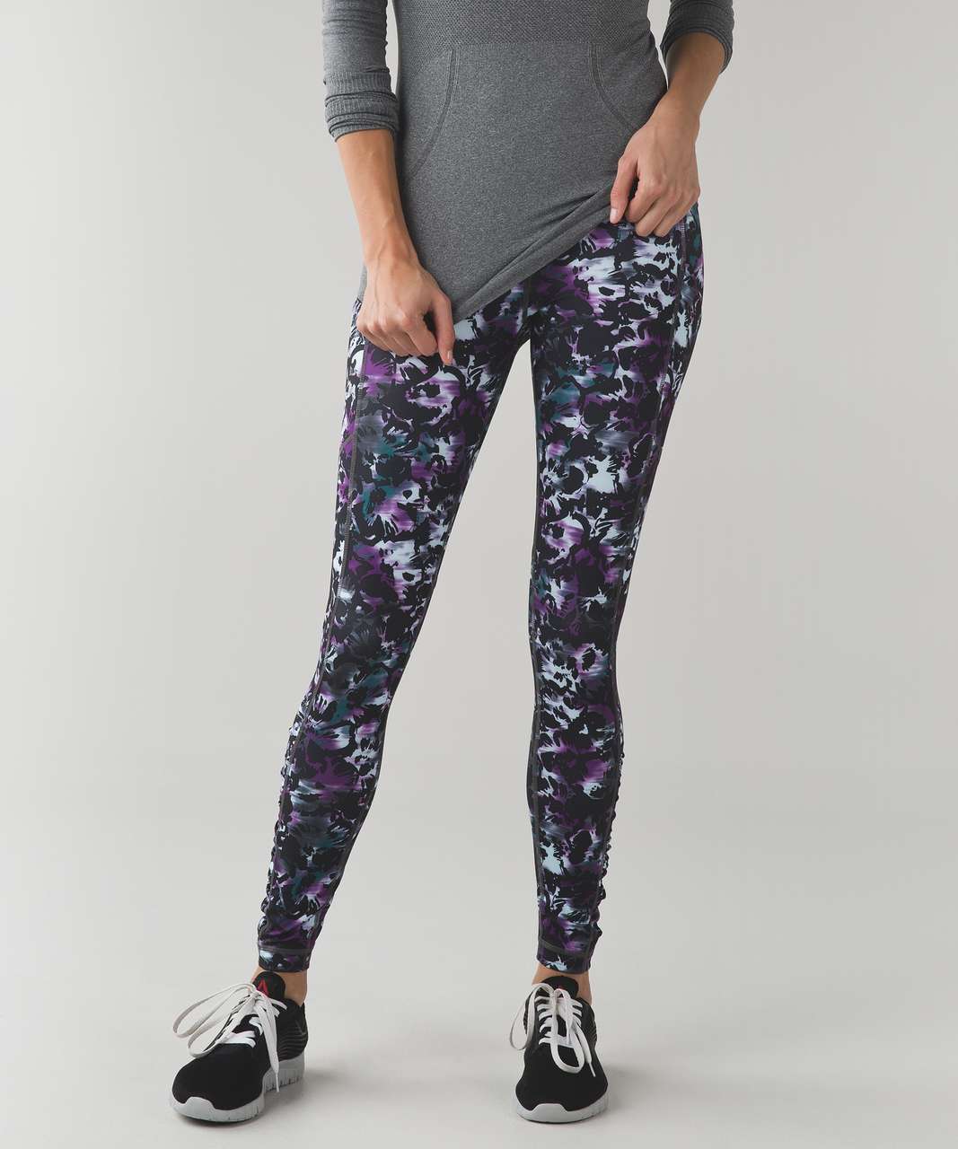 Lululemon Speed Tight IV - Biggie Fleur Sombre Caspian Blue Black