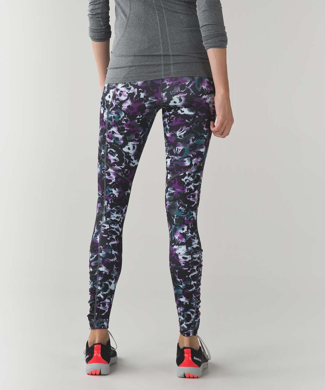 Lululemon Speed Tight IV - Biggie Fleur Sombre Caspian Blue Black