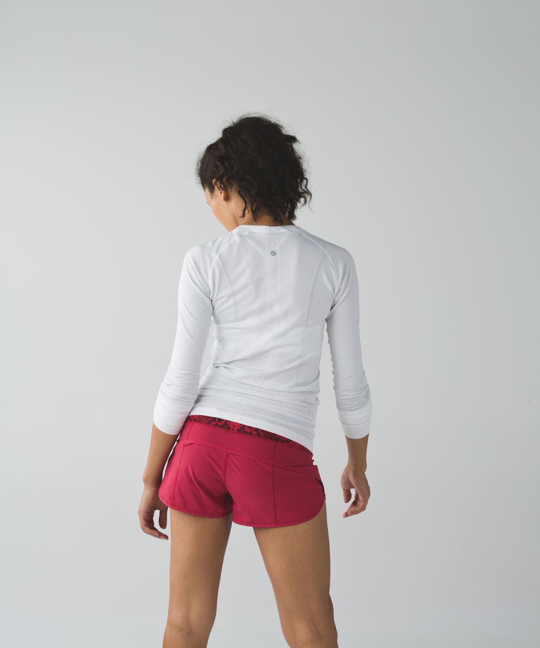 Lululemon Run:  Speed Short *4-way Stretch - Cranberry / Mini Ziggy Snake Red Tide Cranberry