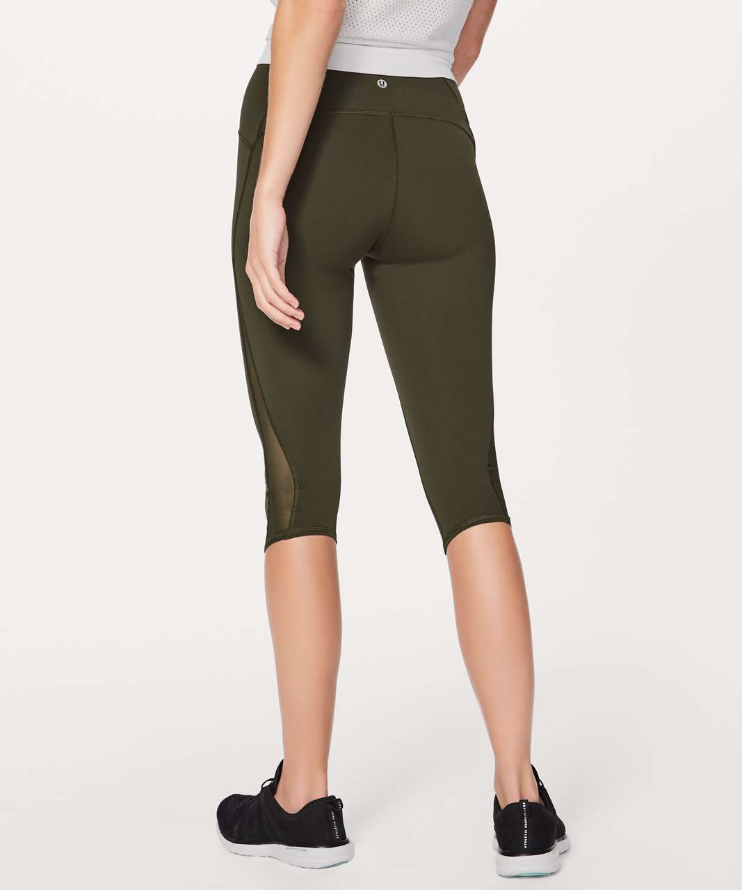 Lululemon Train Times Crop 17" - Dark Olive