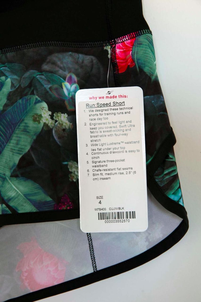 Lululemon Run: Speed Short *4-way Stretch - Curious Jungle Multi / Black -  lulu fanatics