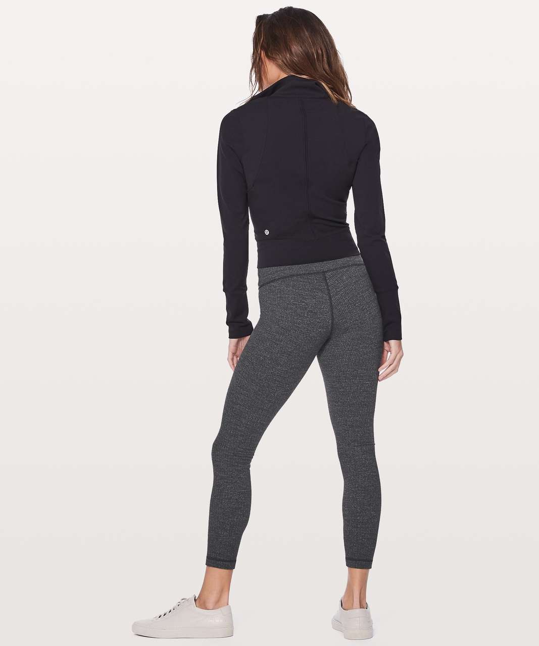 Lululemon Wunder Under Luon Variegated Knit Black Heathered Black