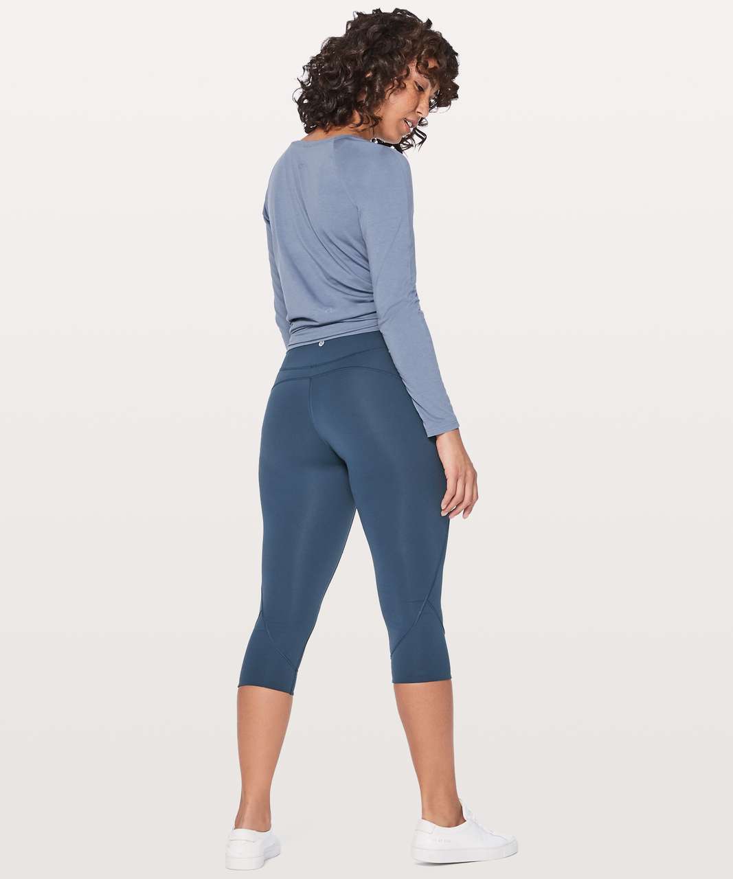 Lululemon In Movement Crop 19 - Mineral Blue - lulu fanatics