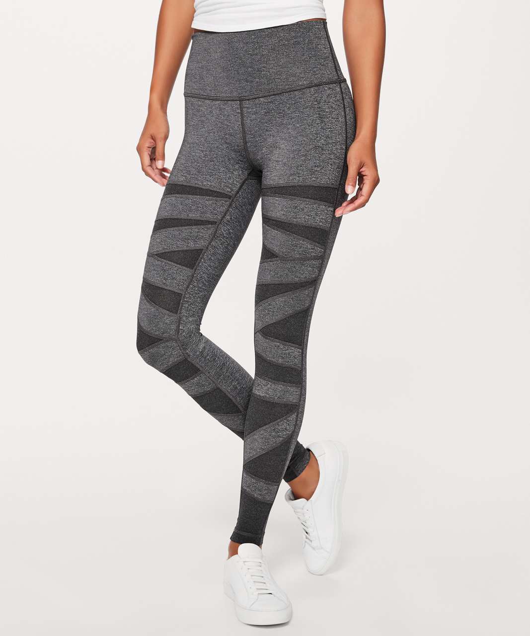 Lululemon Wunder Under High-Rise Tight 25 - Heathered Black - lulu fanatics