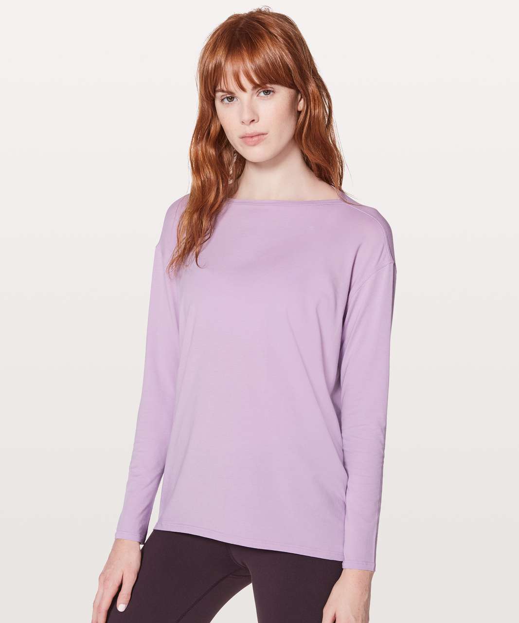 Lululemon Back In Action Long Sleeve - Lilac Quartz