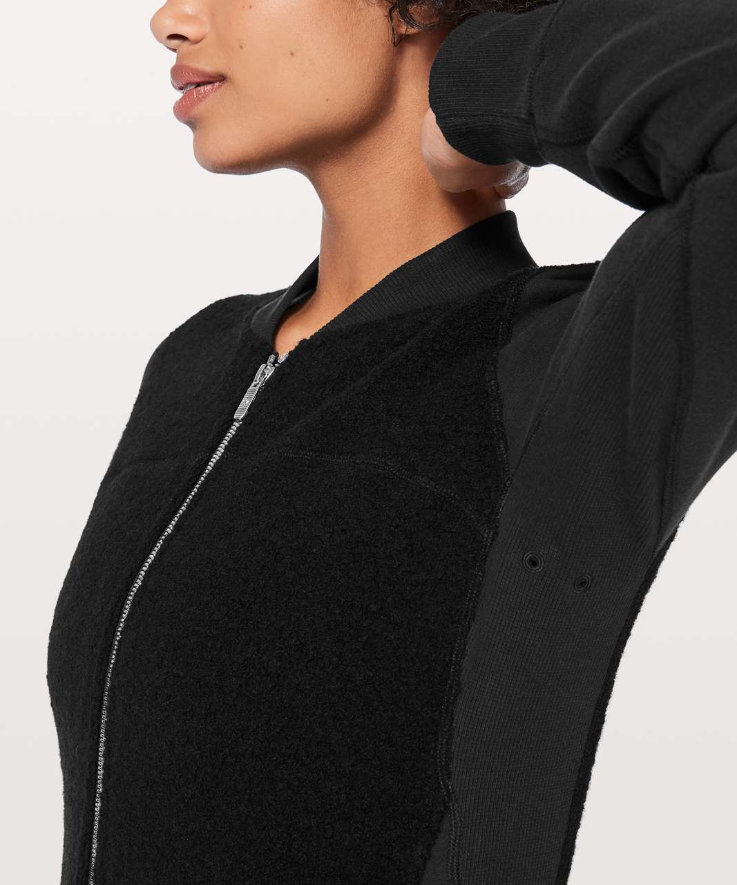 Lululemon Stand Out Sherpa Jacket - Black - lulu fanatics