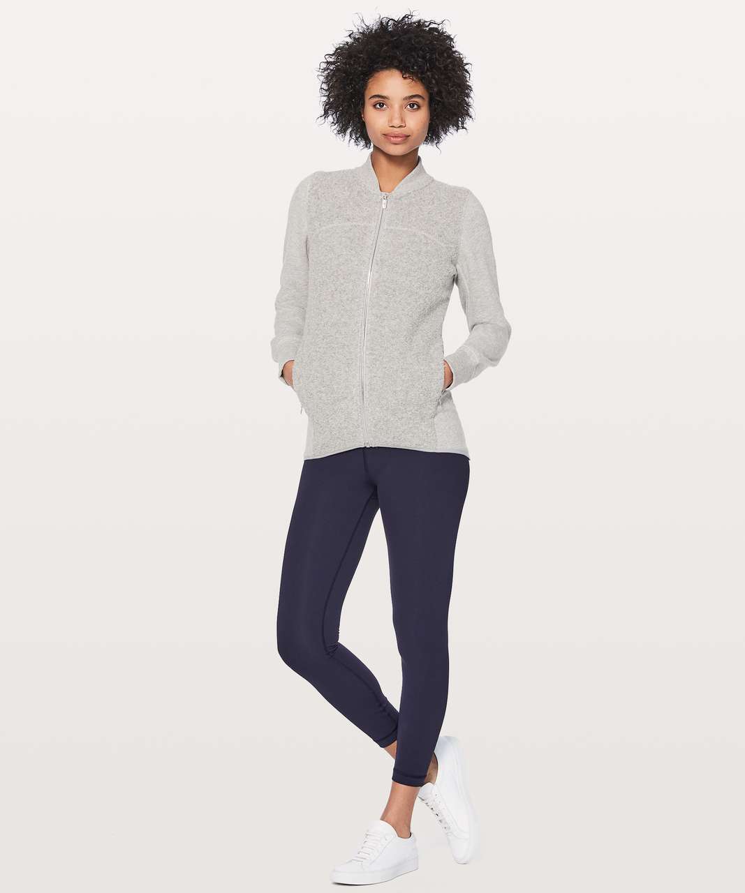 Lululemon Stand Out Sherpa Jacket - Heathered Core Light Grey / Silver Drop