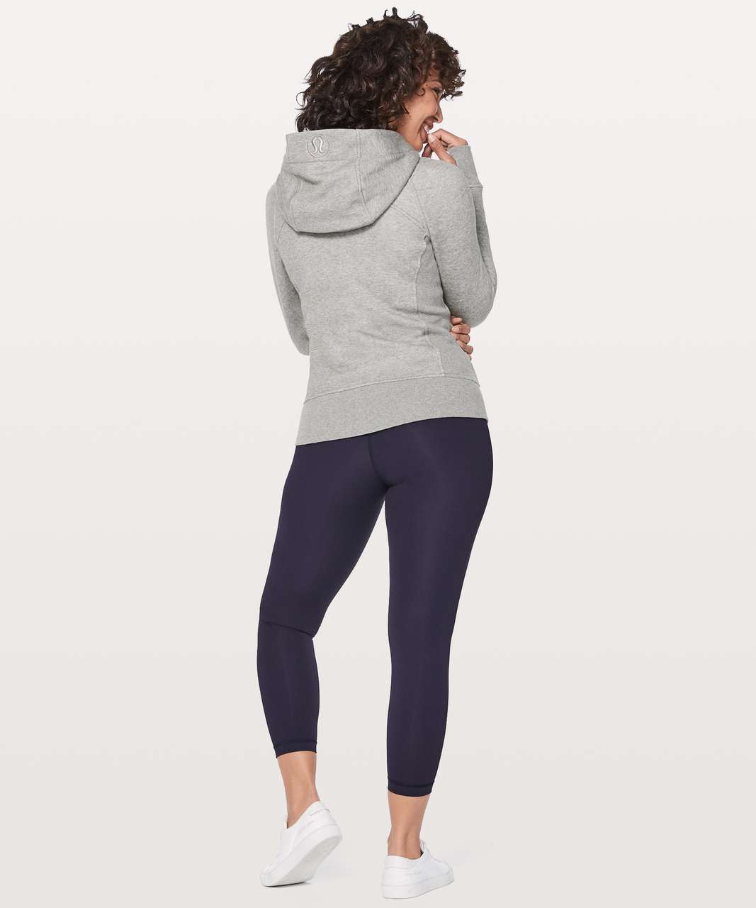 Lululemon Light As Warmth Scuba - Heathered Medium Grey / White