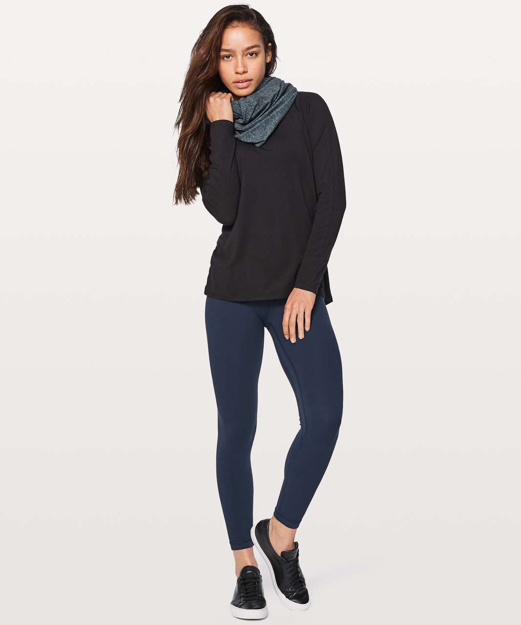 Lululemon Vinyasa Scarf - Heathered Submarine - lulu fanatics